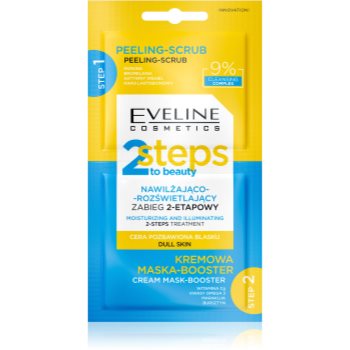 Eveline Cosmetics 2 Steps To Beauty tratament intensiv de hidratare si stralucire faciale - imagine 2